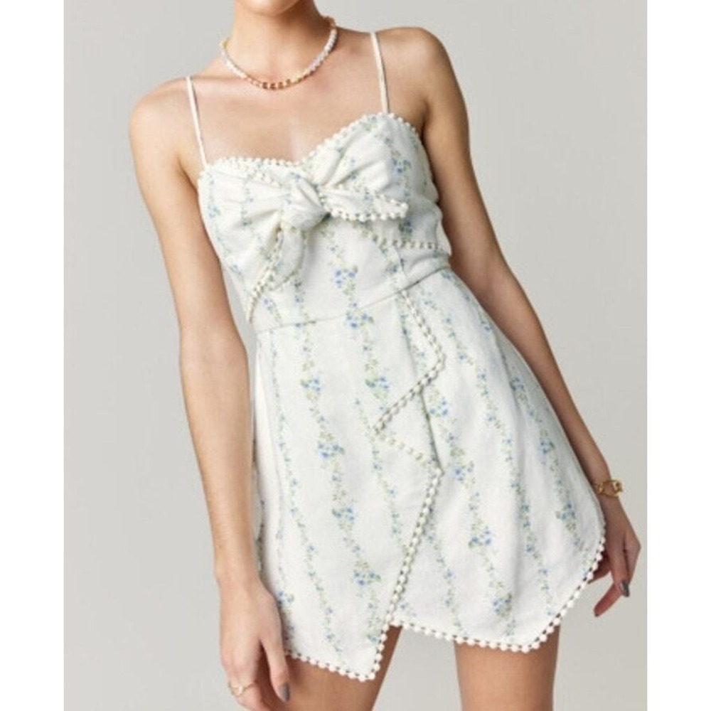Mi Ami Floral Romper Juniors Large Ivory Fairy Cottage Coquette Festival Summer